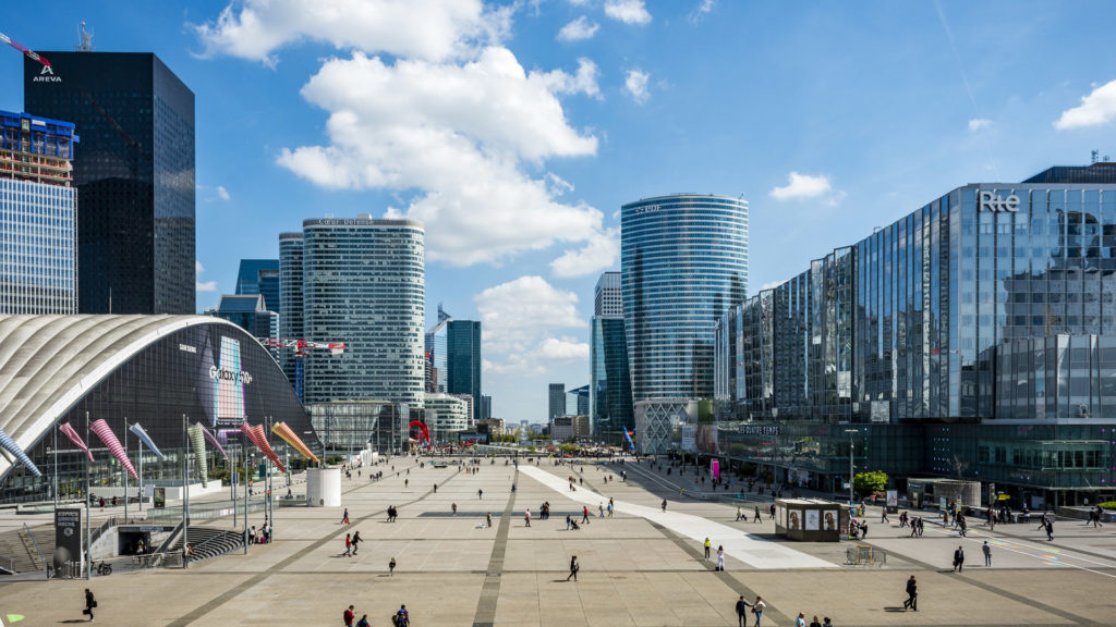 La Defense financial district in Paris, France